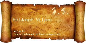 Holdampf Vilmos névjegykártya